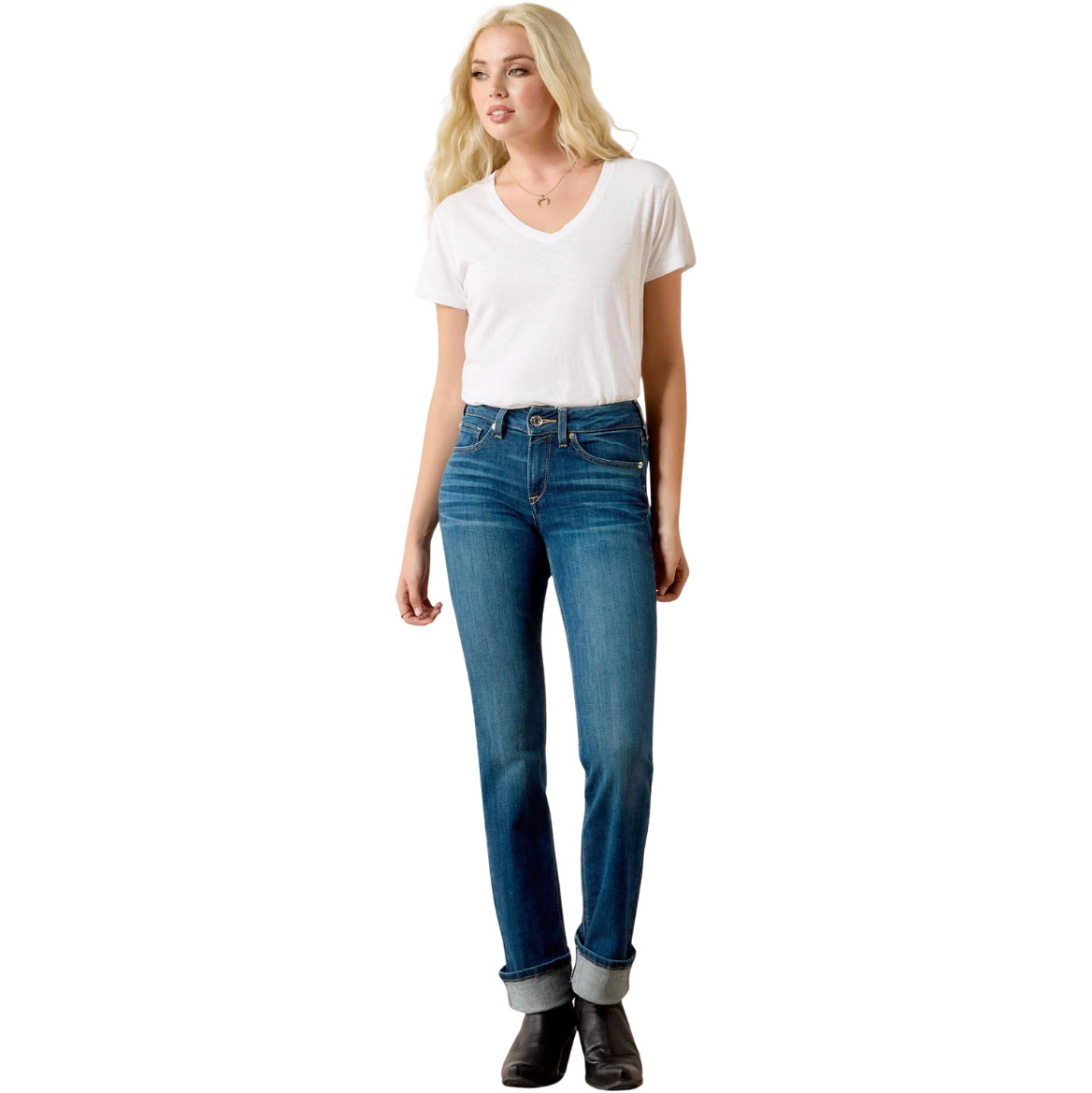 2025 Ariat Womens R.E.A.L. Perfect Rise Abby Straight Jean 10036814 - Mackenzie